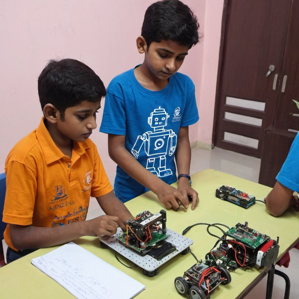 Kids Making Robot